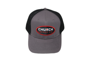 Charcoal and Black Snapback Hat