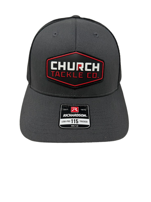 Charcoal Rubber Patch Hat with Black Mesh