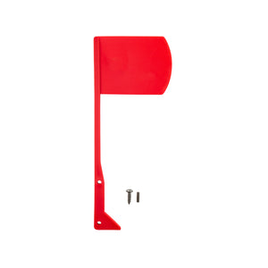 The Planer Board Flag folds down for easy storage when not in use. The fluorescent red flag makes your planer board more visible for you and other boaters when trolling.